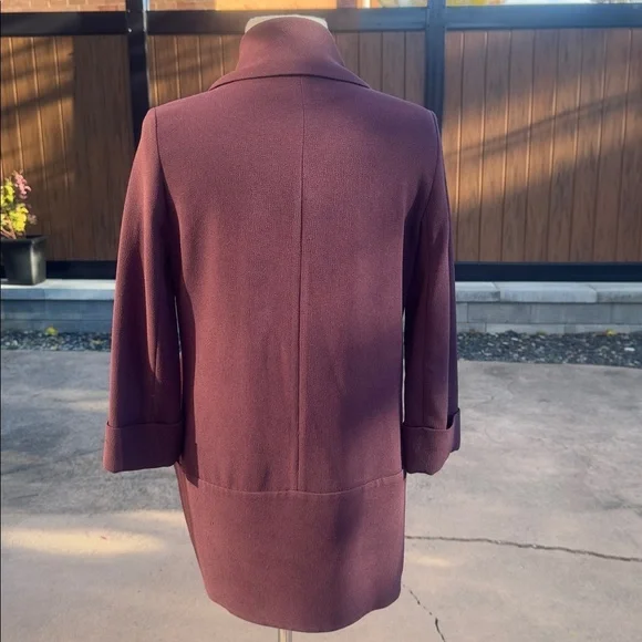 ARITZIA Wilfred Cavalier Jacket Deep Plum Size 2 Open Front Blazer - Picture 5 of 8
